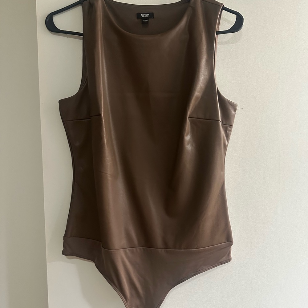 Express Chocolate Sleeveless Bodysuit